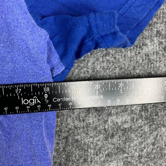 G by Guess T-Shirt Mens Size L Blue White Split Graphic Casual Streetwear - Picture 5 of 7